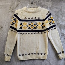 Vintage Sears Knit Sweater Acrylic Large 16-18 See Measurements 80's Christmas