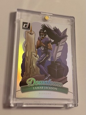 Panini Donruss 2025 NFL Lamar Jackson Downtown Case Hit Baltimore Ravens SSP