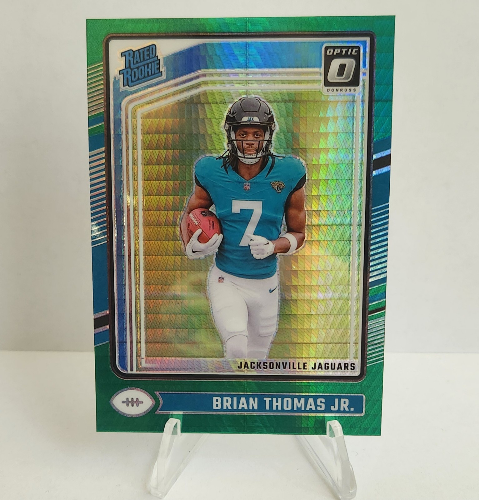 2024 Panini Donruss Optic Brian Thomas Jr. Green Hyper Rated Rookie #214 Jags RC