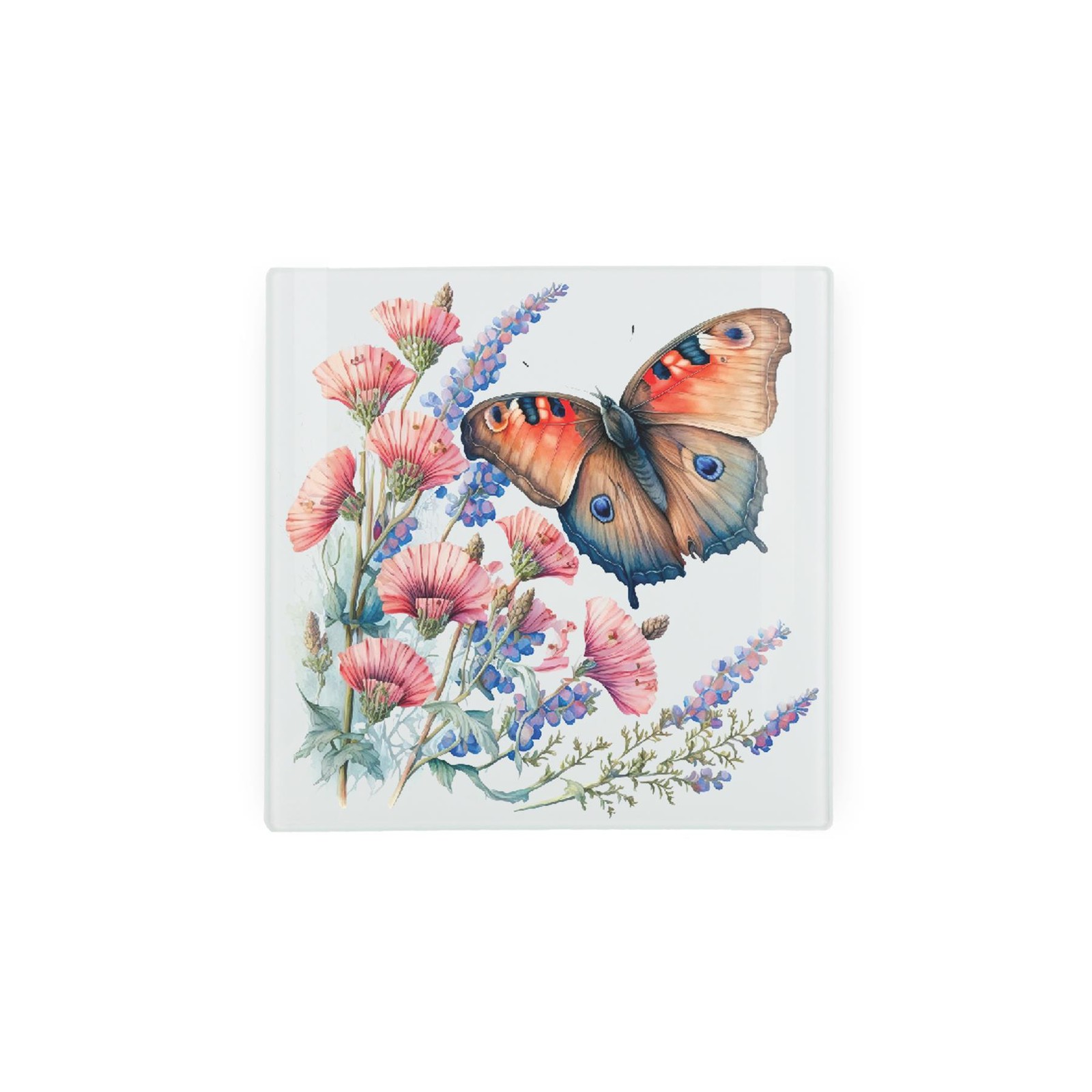 Butterfly Glass Hot Pot Stand -  Trivet Heat Resistant Pot Holder 20cm x 20cm