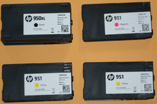 4-PACK HP GENUINE 950XL BLACK 951 COLOR INK . NO CYAN read descriptions