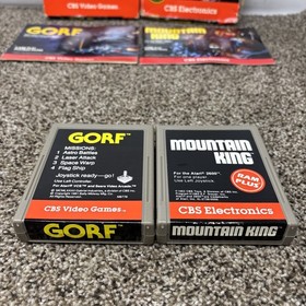 Atari 2600 Mountain King And GORF CBS Game Lot CIB TESTED