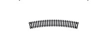 Hornby R608 OO Gauge Nickel Silver 3rd Radius Single Curve Track (4 Pieces)