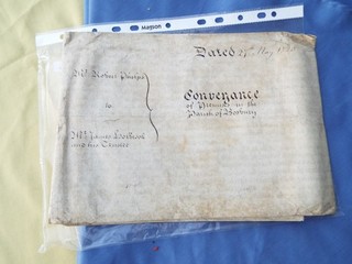 Antique Vellum Indenture 1823 property in Bosbury Herefordshire