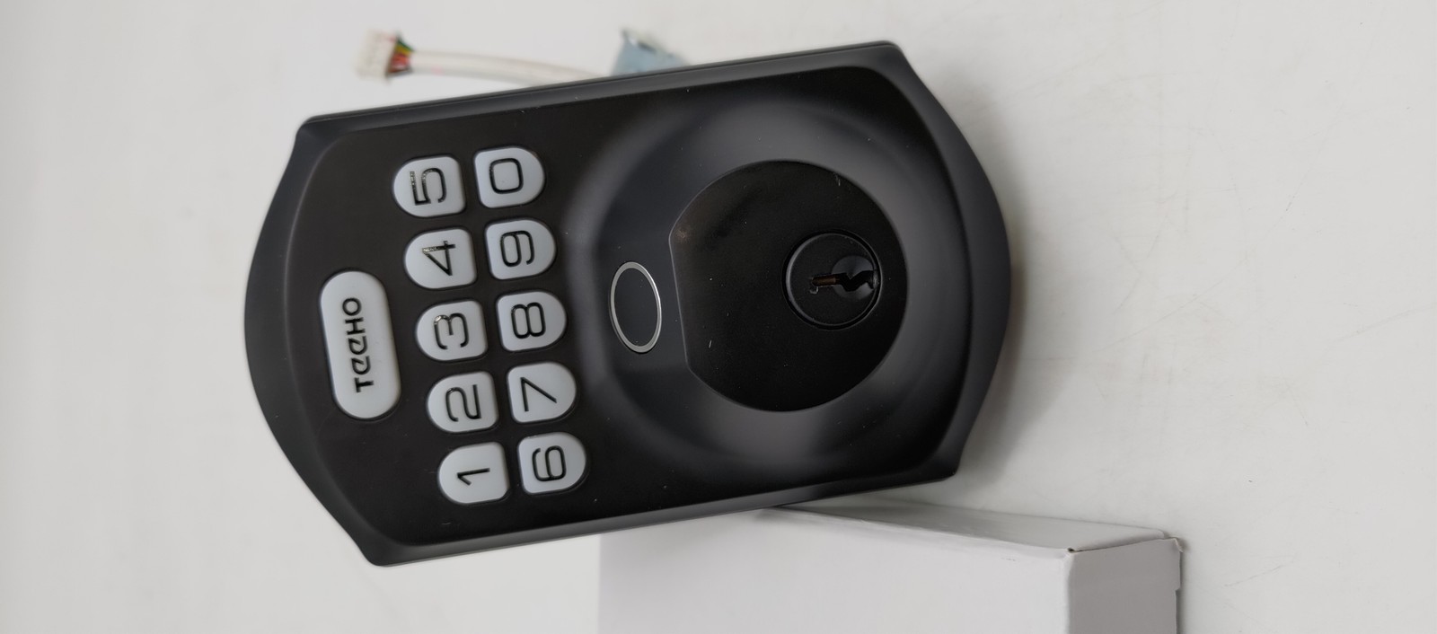 Дверной замок TEEHO без ключа с отпечатками пальцев, Засов, Ручка, Автоматический замок TE002-K - Черный