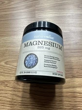 NatureWise Magnesium Citrate Powder 325mg, Sleep Support, Muscle & Bone 9.3 Oz