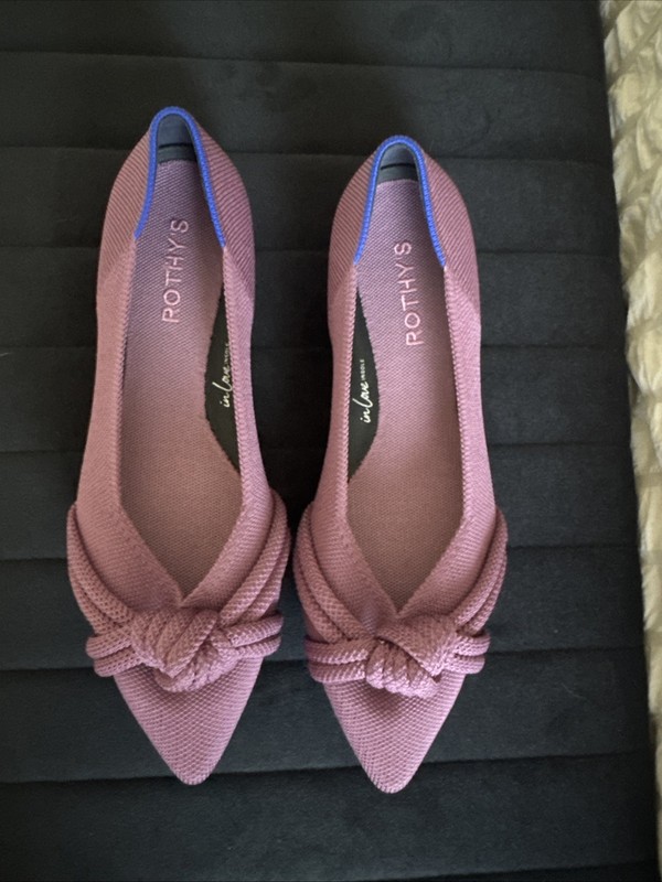 NWOB Rothy's Knot Point Il in Mauve Size 9 Flat Shoes In Love Insoles FREE SHIP