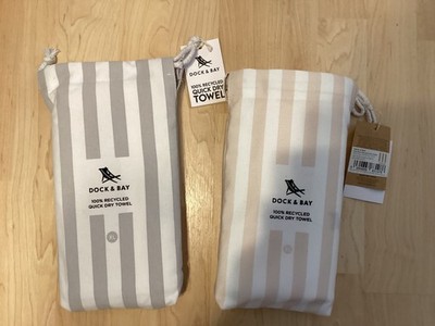 Dock & Bay Quick Dry Towels XL set of 2 NWT 78 x35 