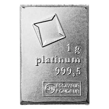 1 gram Platinum Valcambi Bar