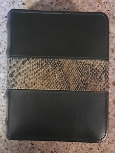 50 Page Photo Album Holds 100 Pictures Leather w/faux Snakeskin