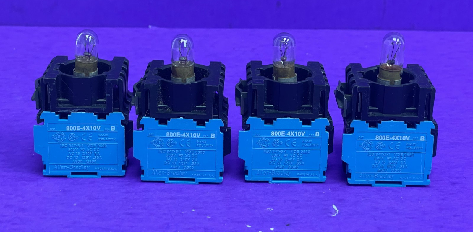 Allen Bradley 800E-4D0 Power Module W/N.O. Contact 800E-4X10V [Lot of 4] New