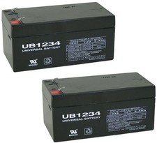UPG UB1234 12V 3.4AH Sealed Lead Acid Battery F1 TT - PACK OF 2