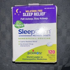 New Boiron Sleepcalm Meltaway Tablets - Unflavored 120 Tabs 01/2029
