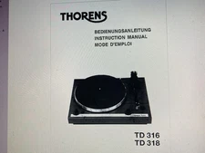 Thorens Td-316 Td-318 User Manual Digital
