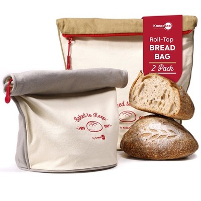 Bread Bags for Homemade Bread -Stylish Sourdough Bread Storage with Roll-Top ...