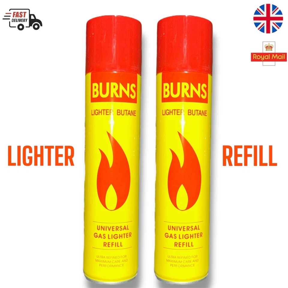 CLIPPER Burns High Quality Universal Gas Lighter X2 Butane Gas Fuel Fluid Refill 300ml