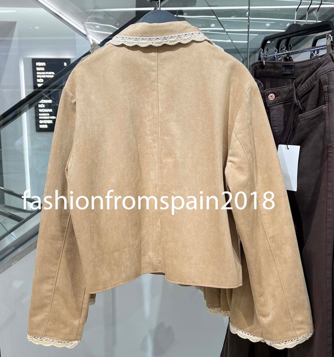 ZARA NEW WOMAN FAUX SUEDE JACKET BEIGE XS-XXL 8372/076/450 | eBay
