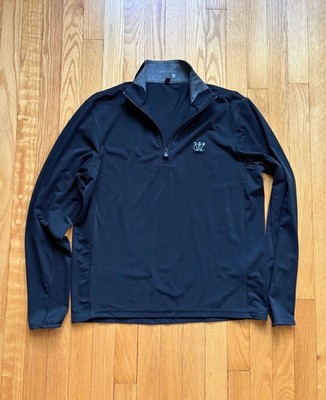 Greyson Men s 1/4 Zip Guide Sport Golf Performance Pullover Small Black