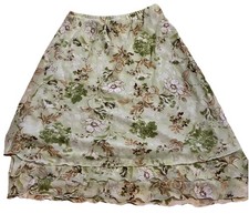 VTG Y2K Large Fairy Whimsy Green Skirt Sheer Romantic Fairy