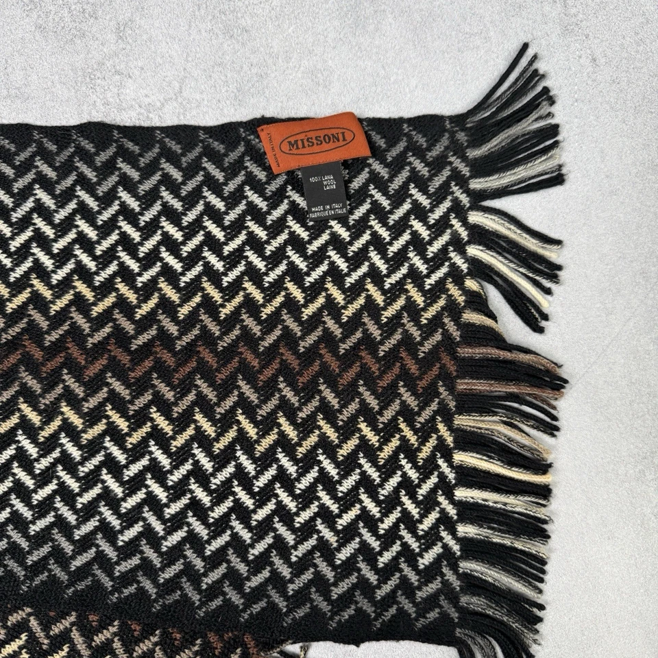 Bufanda de lana Missoni vintage unisex para hombre hecha en Italia Foto 2 de 4