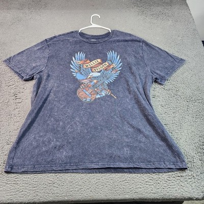 Willie Nelson Shirt Mens 2XL Blue Eagle Guitar Graphic Tee Tagless 2024 Country