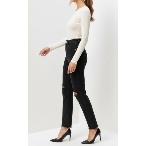 $188 NWT AGOLDE Cherie High Rise Straight Jeans, Distortion, 26” - Picture 3 of 11
