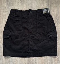 Briggs Ladies Black Skort Mid Rise Skort Built In Shorts Stretch Fabric Black S