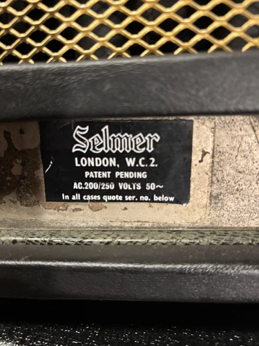 Vintage Selmer 196o’s Treble And Base 50 Amplifier Head and speaker cabinet - Picture 15 of 16