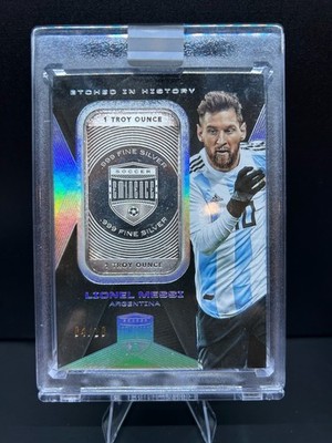2018 Panini Eminence Lionel Messi Argentina Etched in  History Silver Bar /10