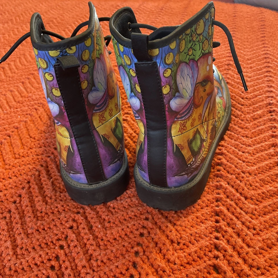 elephant boots size 8.5 Colorful Combat Boots Men’s - Image 4 of 4