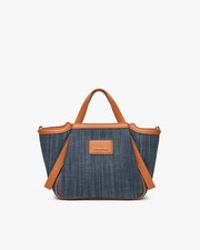 NERO GIARDINI BORSE DONNA SHOPPER CON TRACOLLA CON LOGO E644250D JEANS