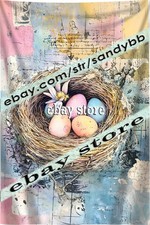 Wall Hanging Tapestry Spring Nest Decor spring nature cozy 59X82 in