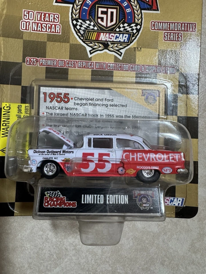 Chevy Buck Gibson 1955 Nascar #55 50 aniversario vintage Foto 2 de 4