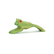 Ostheimer Frosch springend Holzfigur, Holztiere 1637 - Neu - schnelle Lieferung