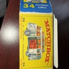 VINTAGE MATCHBOX LESNEY NO.34 VOLKSWAGEN CAMPER SILVER DIECAST MADE IN ENGLAND