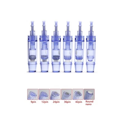 BMTLAB Microneedling cabezales de repuesto cartucho de agujas agujas A1 Dermapen 9 12 24 36 42 Nano
