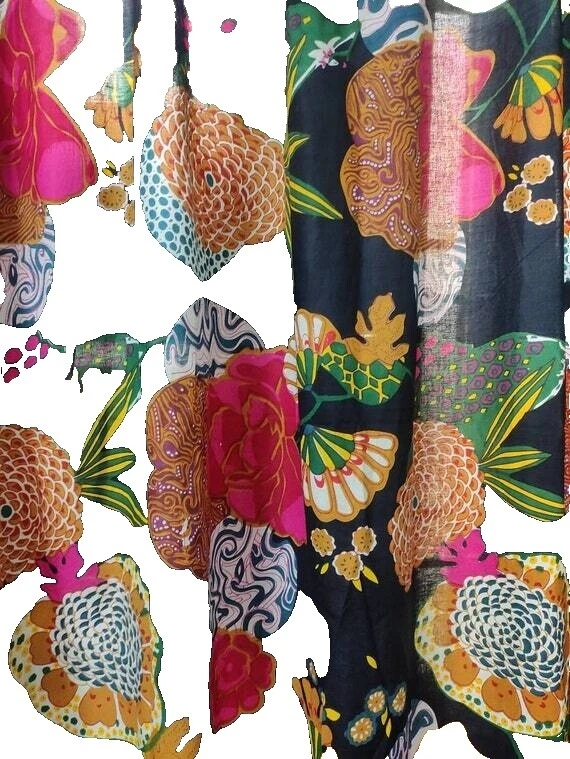 Ventana Floral Poliéster Handmade Cortinas