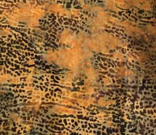 HOFFMAN CALIFORNIA INT. BALI BATIK L2663-192 MACRO LEAF- PUMPKIN--BY THE YARD
