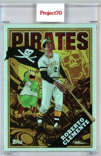 2021 TOPPS PROJECT 70 ROBERTO CLEMENTE BY QUICCS - RAINBOW FOIL 61/70 #332