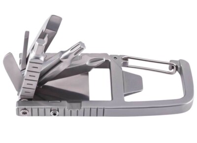 HERBERTZ MULTI TOOL CAMPING MINI POCKET OUTDOOR TOOL w KEYRING / STAINLESS STEEL
