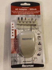 Recoton AD300 Universal AC Adapter - 300mA DC Voltage with Safety Switch 2002