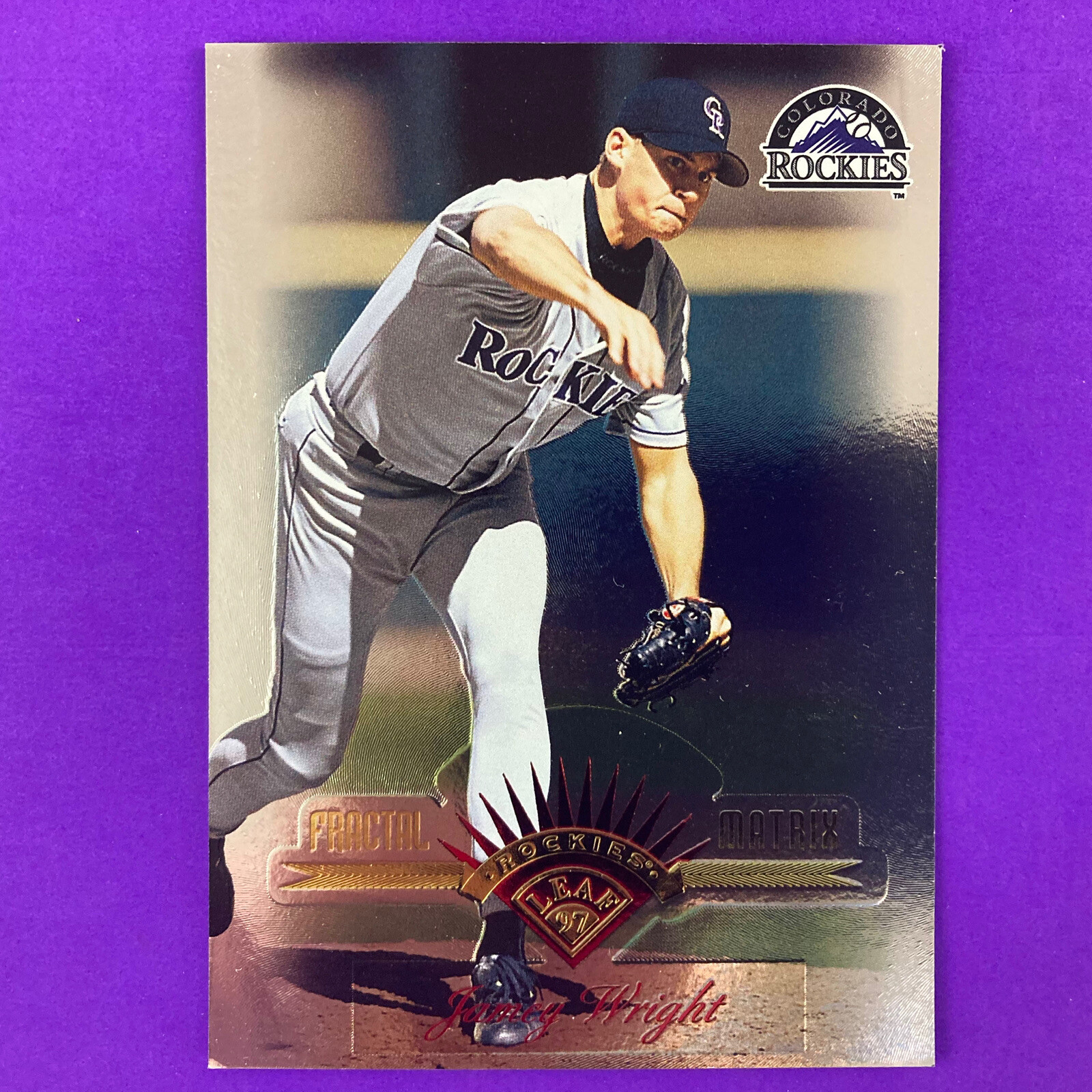 Jamey Wright 1997 Leaf Fractal Matrix Parallel #86 MLB Colorado Rockies