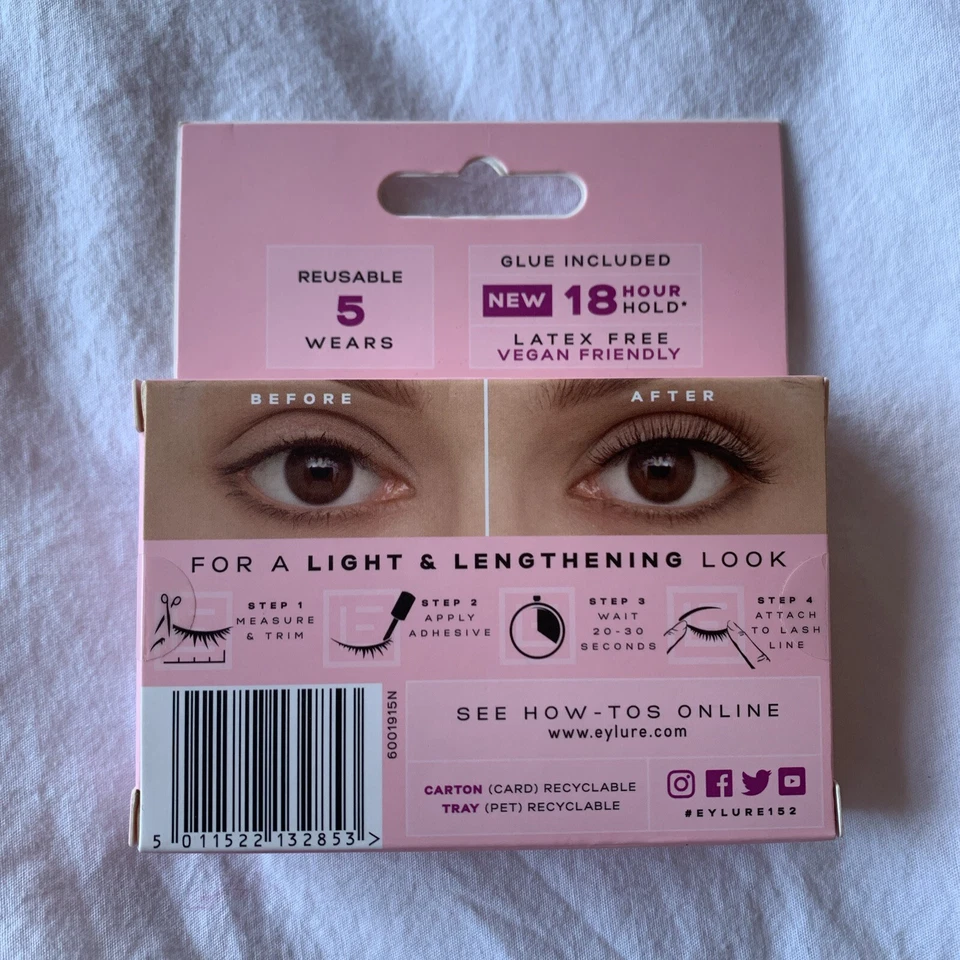 Eylure London Lengthening No. 152 Light & Long Strip Eyelashes with Glue - Image 2 of 2