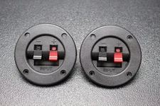 (2) PCS CIRCLE SPEAKER JACK TERMINAL CUP SCREW SUBWOOFER BOX SUB SPRING TCRS