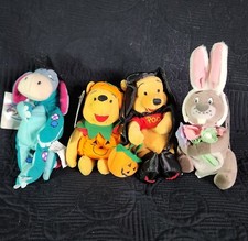 New Halloween Winnie The Pooh Lot Disney Store Mini Bean Bag Plush Beanie