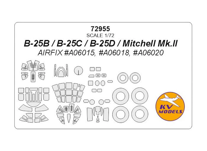KV 1/72 B-25B/B-25C/B-25D/Mitchell Mk.II for Airfix #A06015, #A06018, #A06020