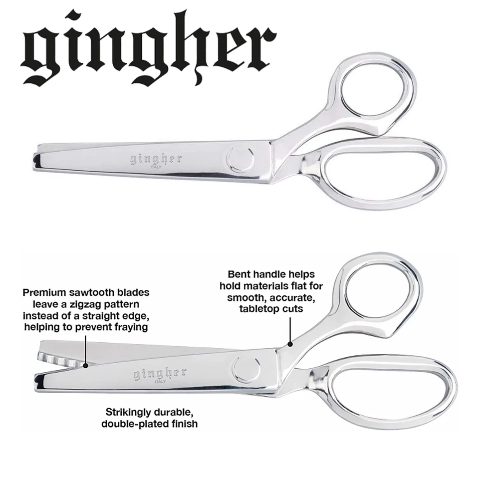 Gingher 7.5" Pinking Shears - Pinking Scissors, Zig Zag, Dressmaker, Dressmaking - Image 2 of 4