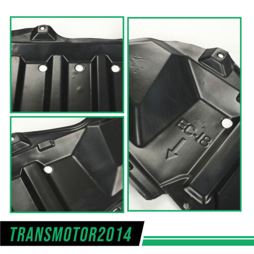 Black Front Engine Splash Shield Under Cover Fit For 2009-2013 Toyota Corolla - Picture 6 of 9
