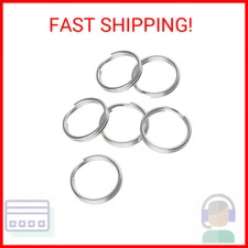 Pawfly 100 Pack 1/2 Inch Split Key Rings Mini Jump Rings Dog Tag Rings with Doub