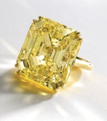 4.00Ct Emerald Cut Simulated Citrine Yellow Diamond Ring 14k Yellow Gold Plated
